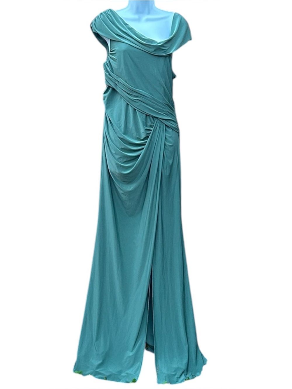 AZAZIE Women’s Formal Floor Length Off The Shoulders Draped Neckline Dress